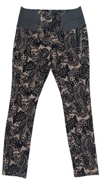 Signature Studio Velvet Burnout Paisley Pants Women M Pull On Stretch Goth Boho